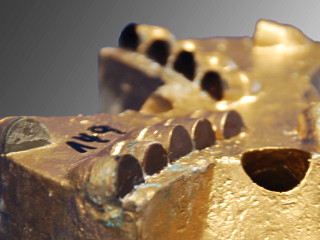PCD Bohrkrone Typ S Detailaufnahme PCD Bohrkrone Typ S Detailaufnahme